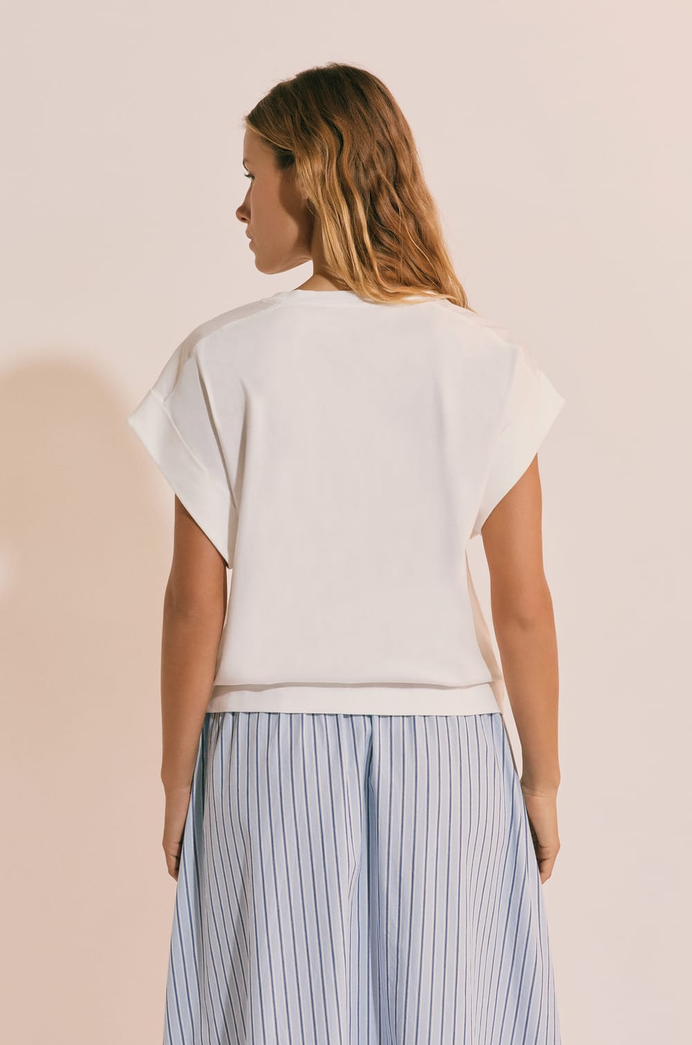 T-shirt &agrave; manches courtes en coton;${refinementColor}