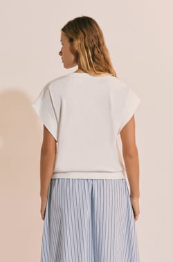 T-shirt &agrave; manches courtes en coton;${refinementColor}