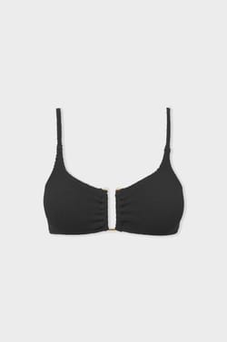 Bikini Top Stretchy Bralette with Metal Jewellery;${refinementColor}