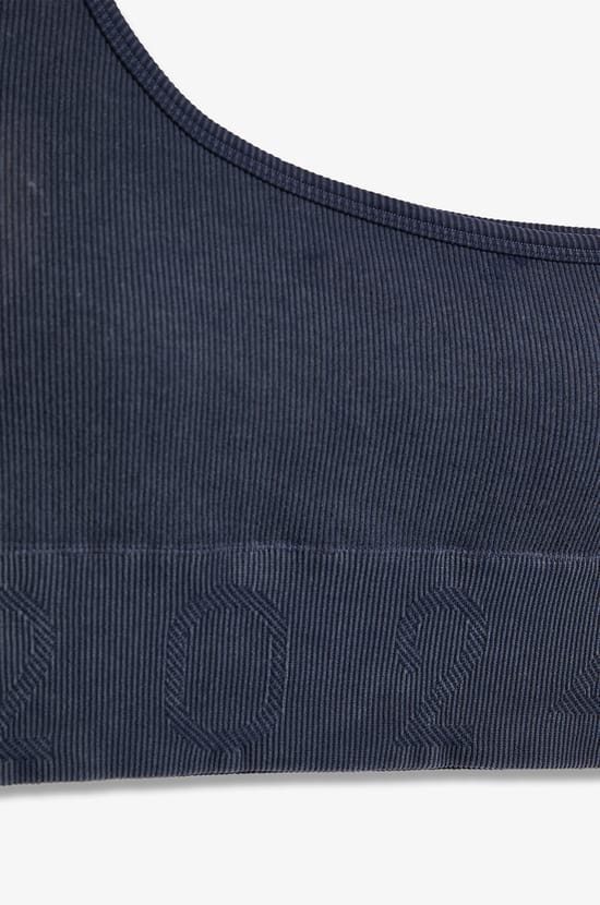 Ribbed Asymmetric Bralette - Light Support;${refinementColor}