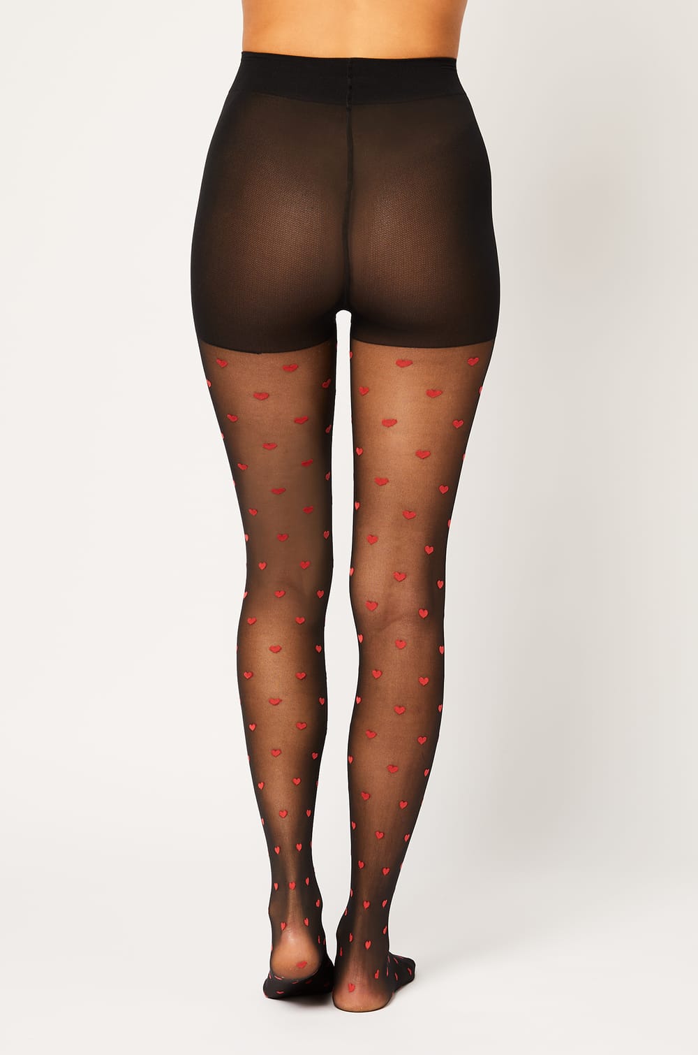 Fashion tights with heart pattern - 30D;${refinementColor}
