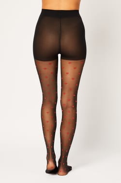 Fashion tights with heart pattern - 30D;${refinementColor}