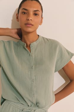 Chemise de pyjama en coton;${refinementColor}