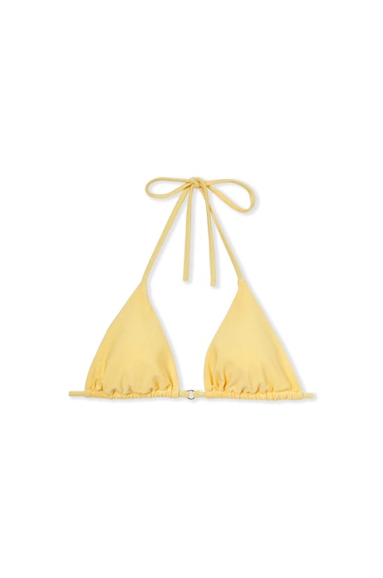 Haut de maillot de bain triangle satin&eacute;;${refinementColor}