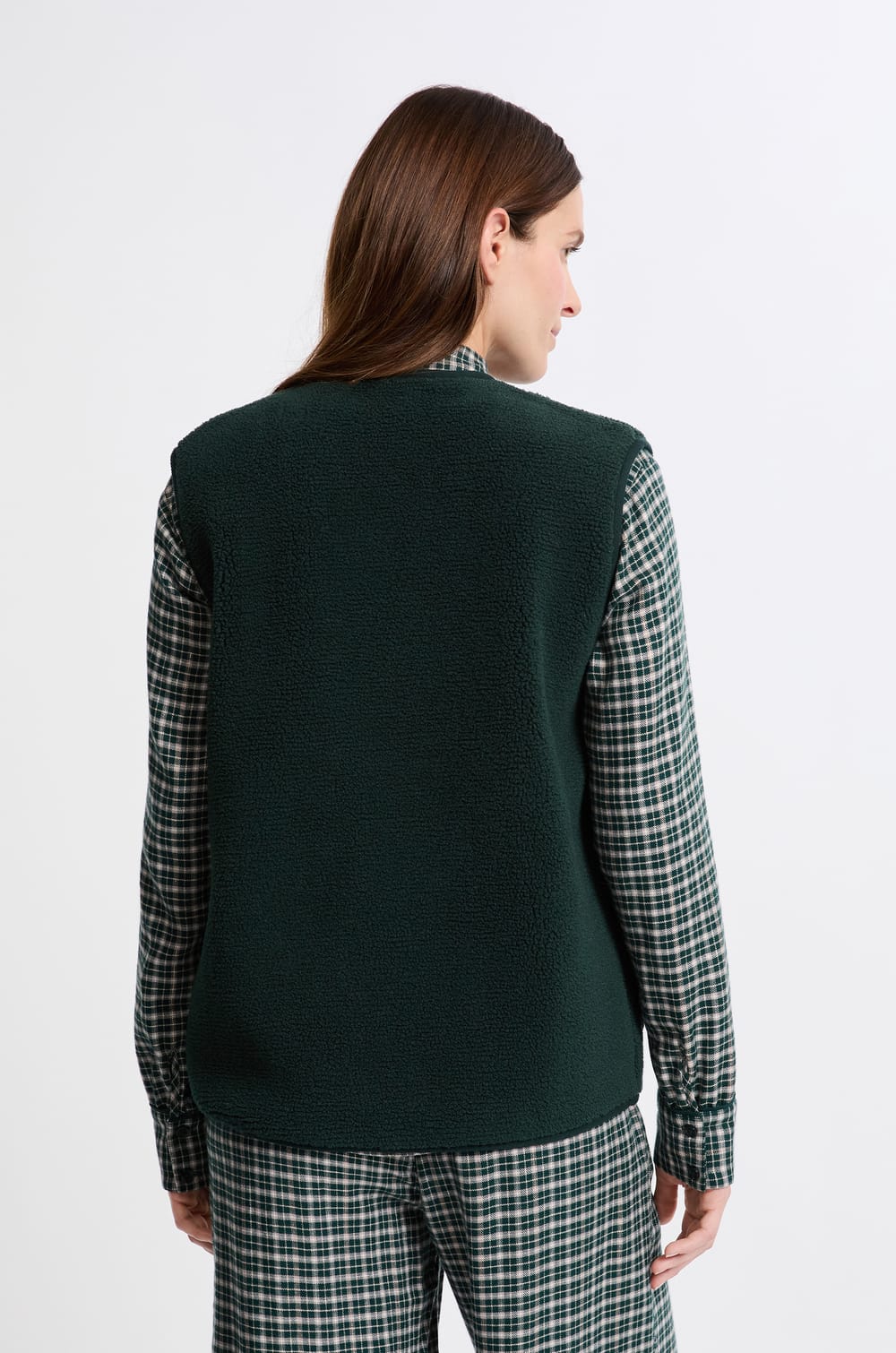 Gilet sans manches effet sherpa;${refinementColor}