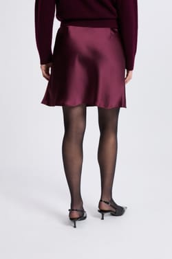 Satin Short Skirt;${refinementColor}
