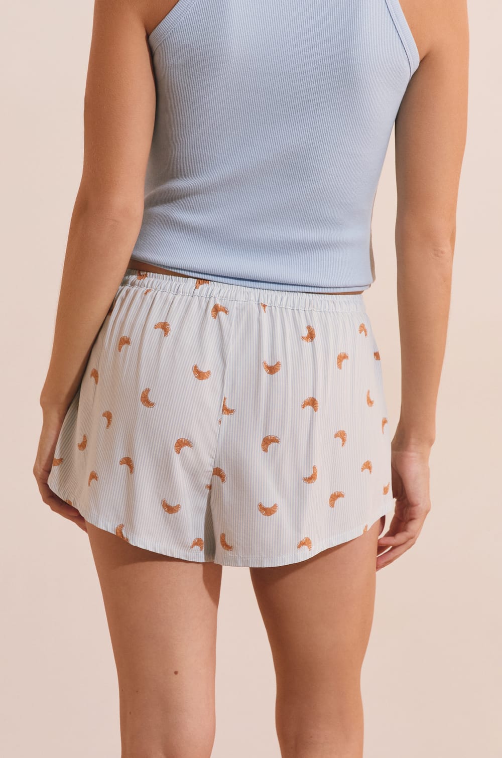 Short de pyjama &agrave; motifs croissants;${refinementColor}