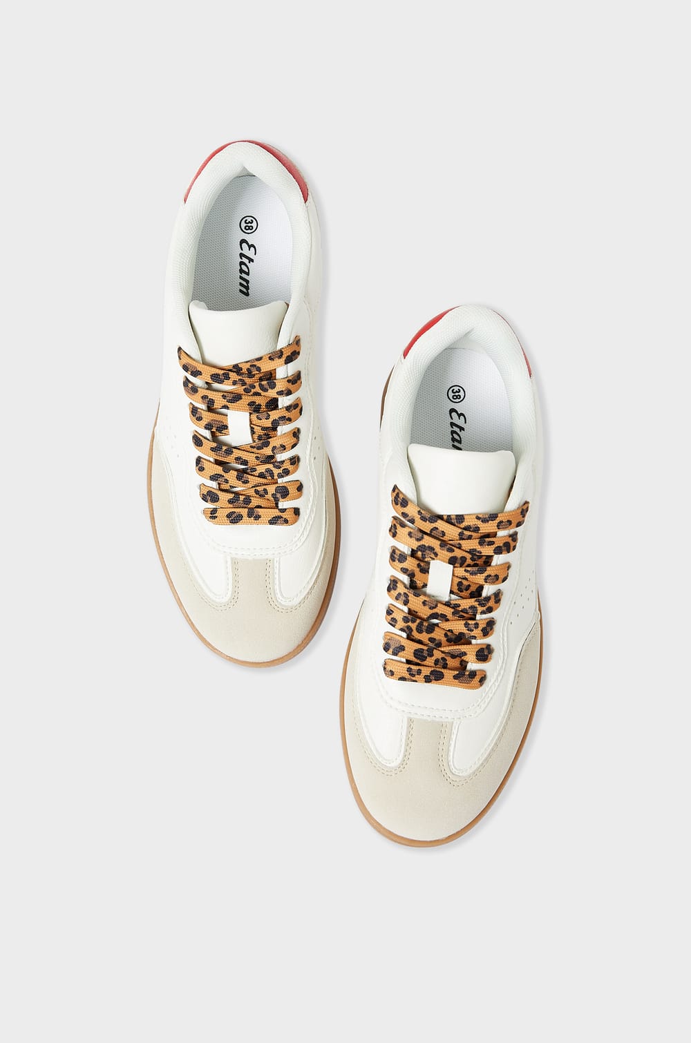 Leopard lace-up sneakers;${refinementColor}