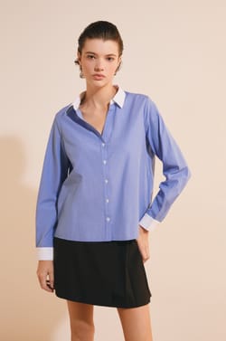 Chemise &agrave; carreaux avec coton;${refinementColor}