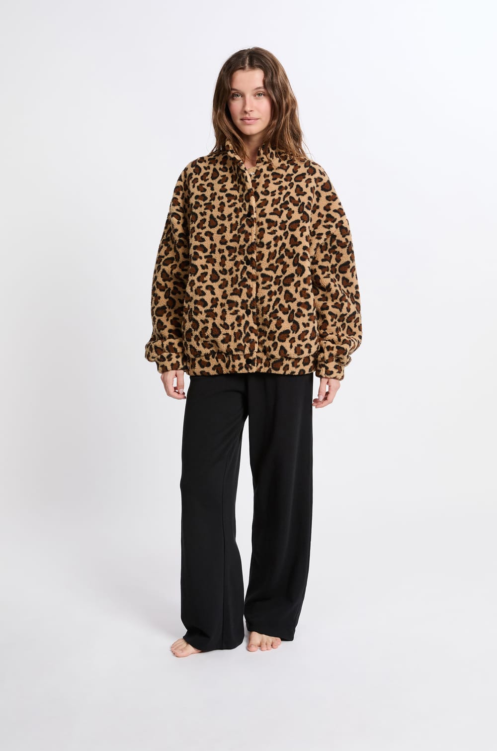 Veste à motifs effet polaire;${refinementColor}