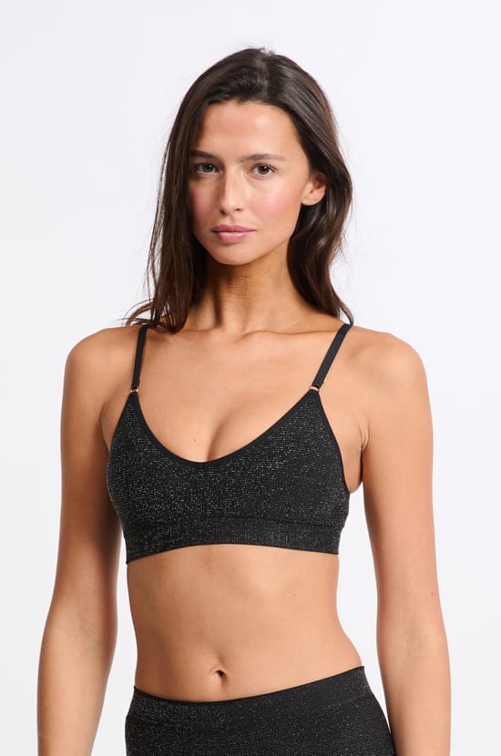 Soutien-gorge brassière sans coutures irisé;${refinementColor}