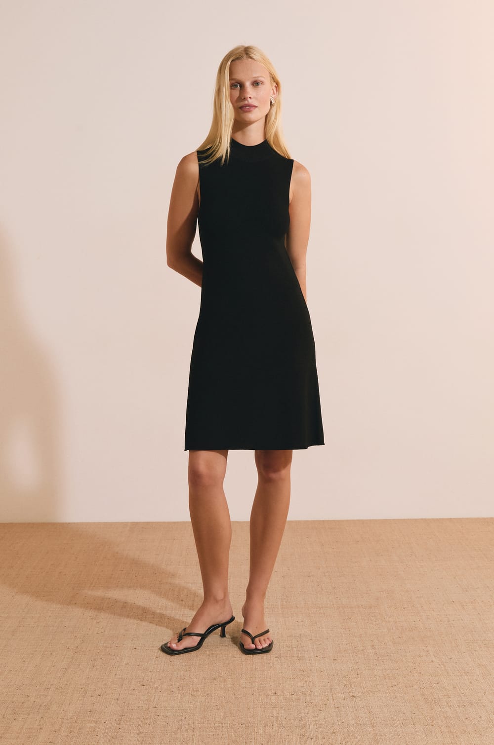 Short High Neck Dress;${refinementColor}