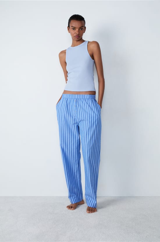 Débardeur côtelé en coton;${refinementColor}