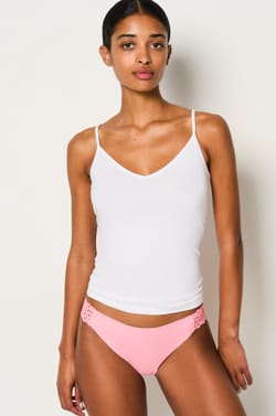 Microfibre and Lace Brief;${refinementColor}