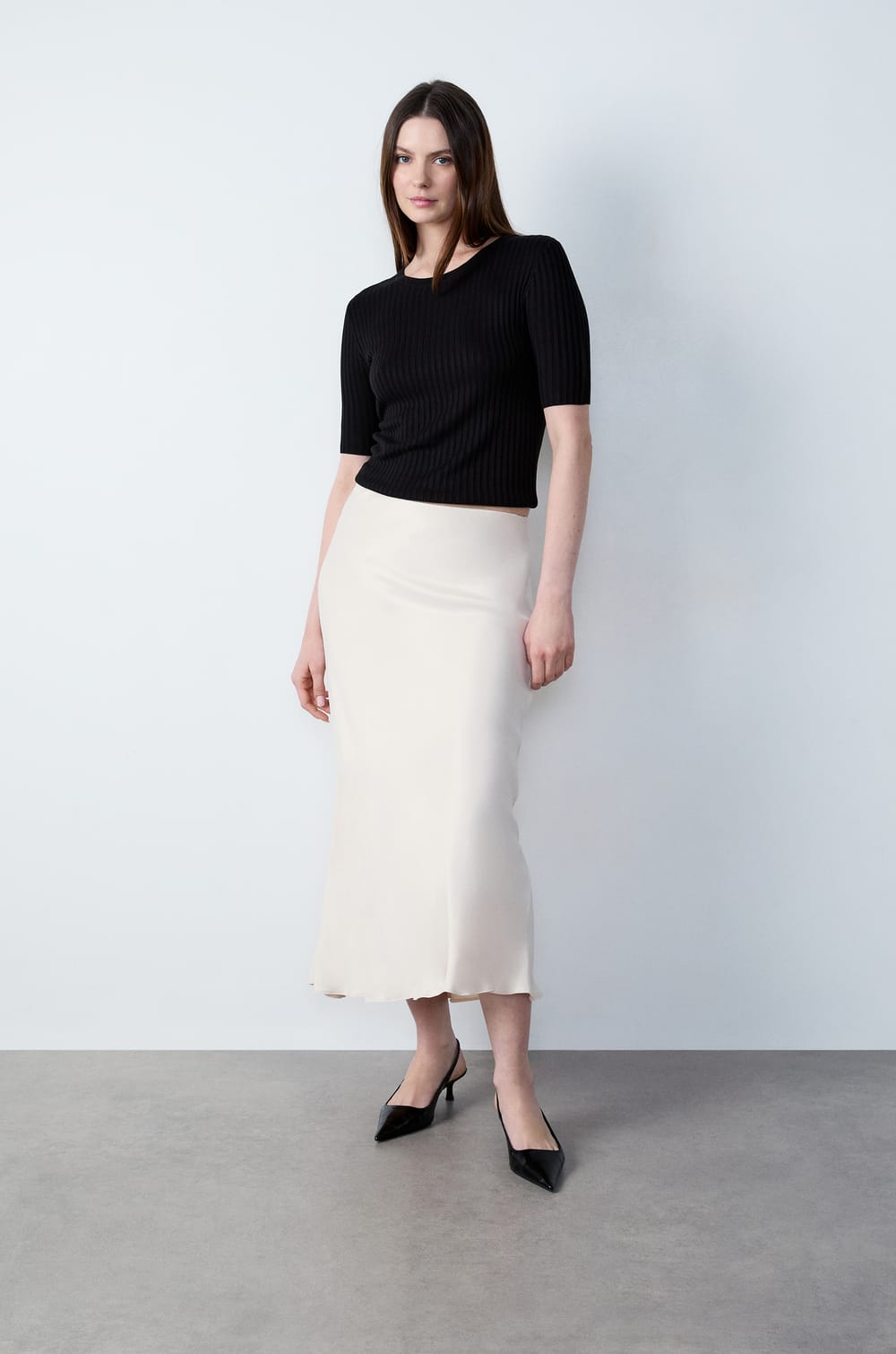 Long Fluid Skirt;${refinementColor}