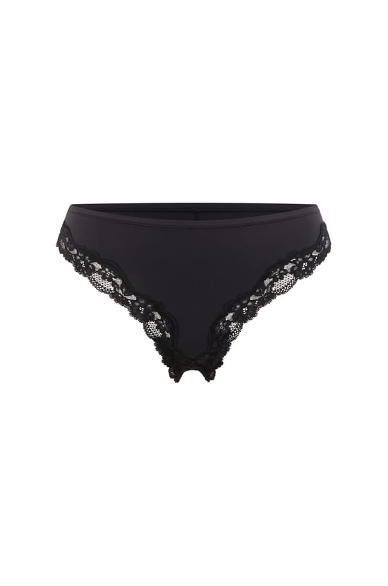 Microfibre and Lace Tanga;${refinementColor}