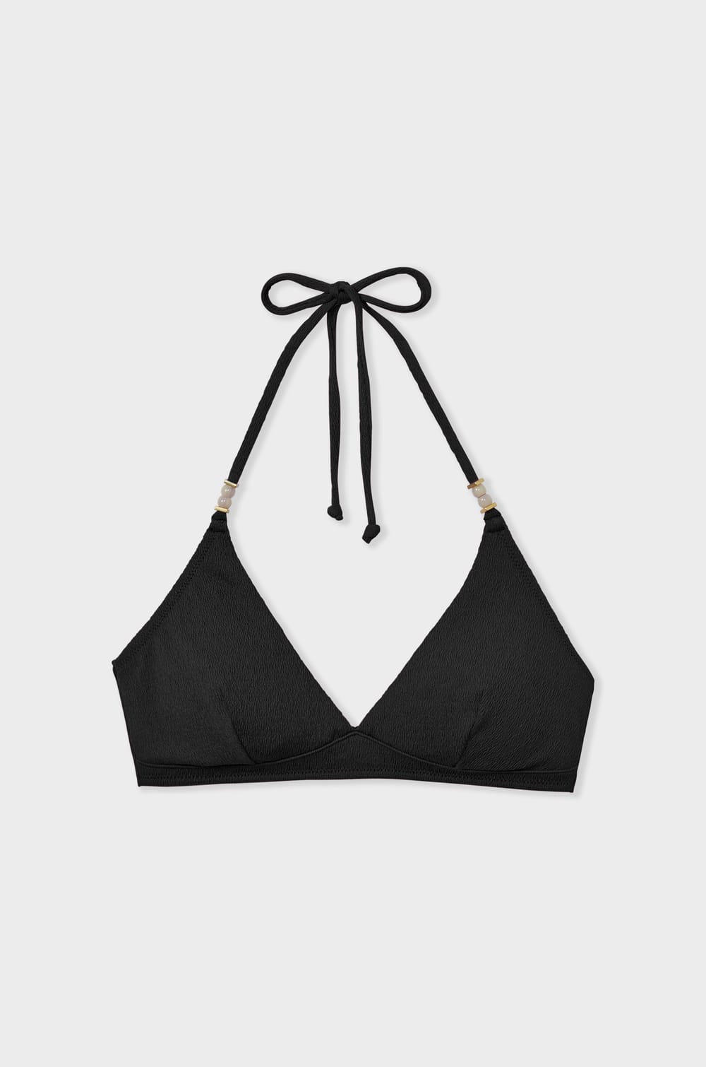 Triangel-Bikini-Top mit Perlendetails;${refinementColor}