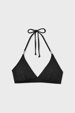 Triangel-Bikini-Top mit Perlendetails;${refinementColor}