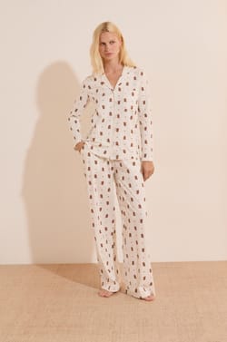 Katoenen hemd met hondenprint;${refinementColor}