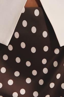 Jupe longue &agrave; pois;${refinementColor}