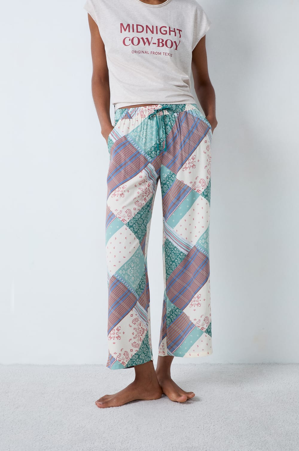 Patchwork Pajama Pant;${refinementColor}
