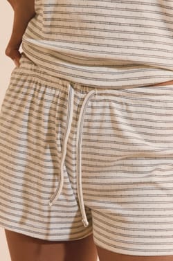 Short de pyjama &agrave; rayures;${refinementColor}