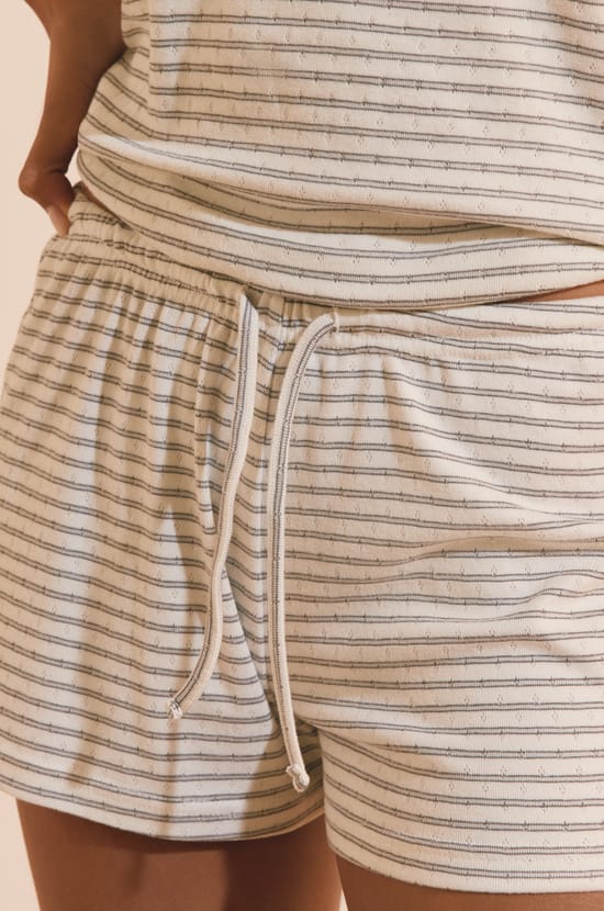 Short de pyjama &agrave; rayures;${refinementColor}