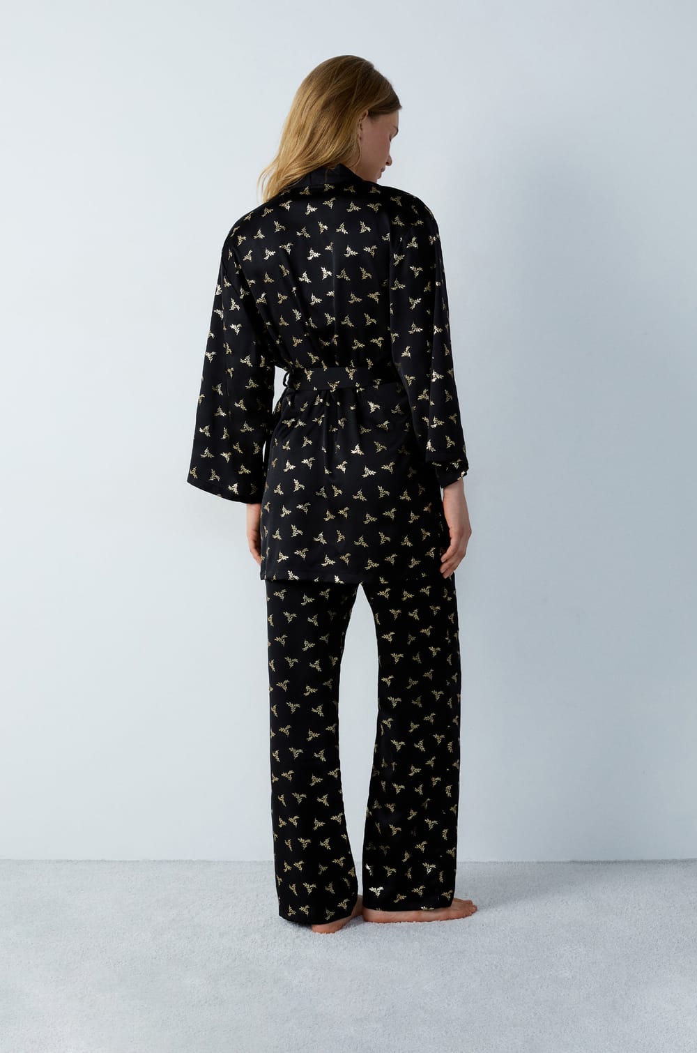 Satin Robe with Patterns;${refinementColor}