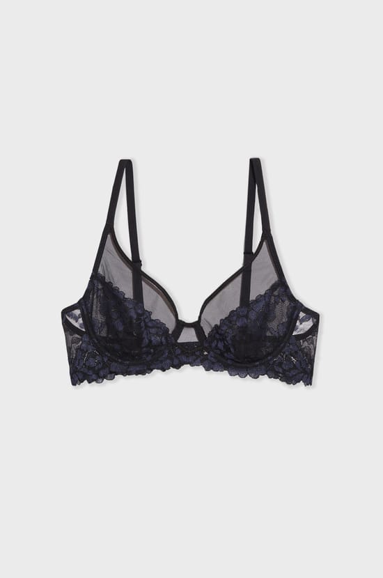 Soutien-gorge corbeille dentelle et tulle;${refinementColor}