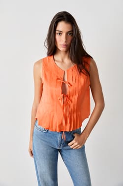 Top sans manches &agrave; n&oelig;uds;${refinementColor}