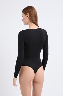 Long sleeve thermal mesh bodysuit;${refinementColor}