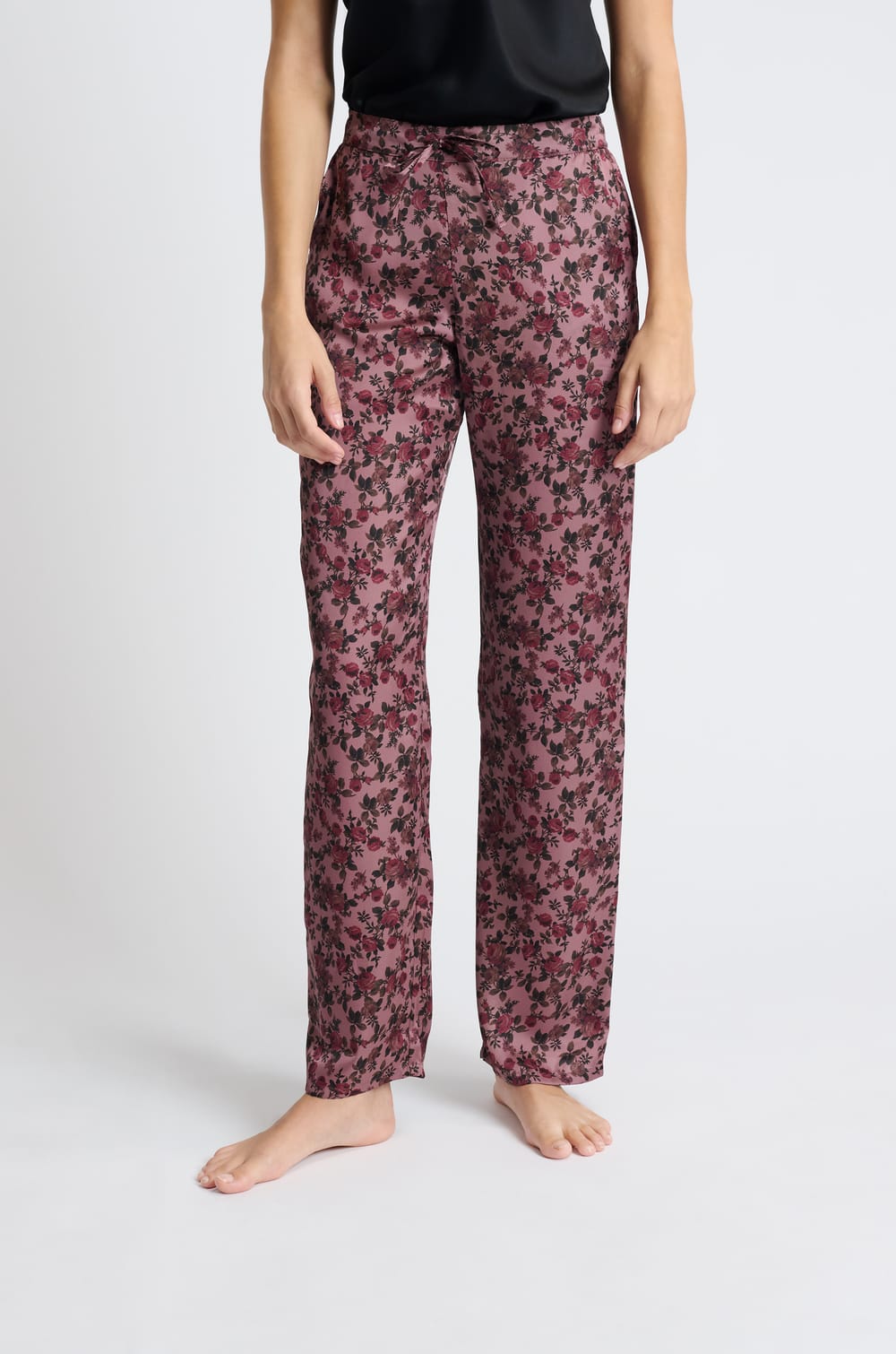 Pantalon de pyjama satiné;${refinementColor}