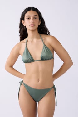 Bikini br&eacute;silien &agrave; nouer bas de maillot paillet&eacute;;${refinementColor}