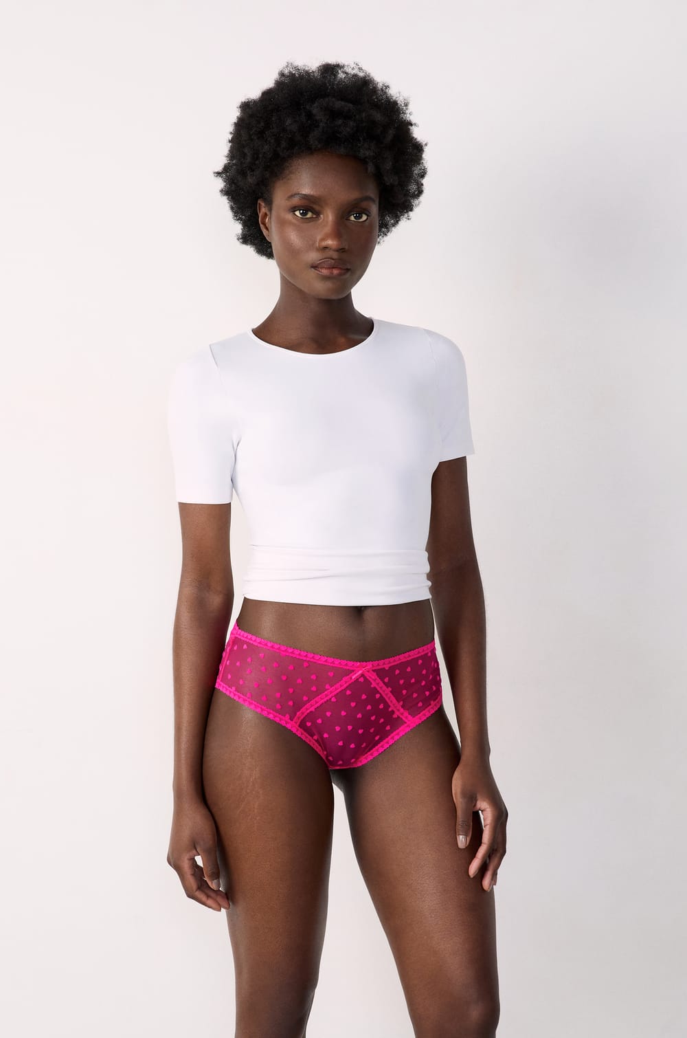 Printed Tulle Hipster;${refinementColor}