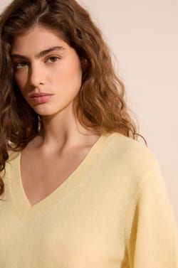 Pull col V 100% cachemire;${refinementColor}