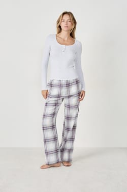 Checkered Pajama Pants;${refinementColor}