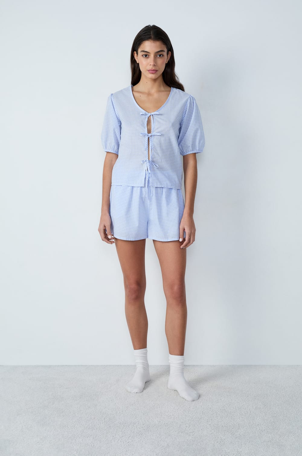Checkered Nightshirt;${refinementColor}
