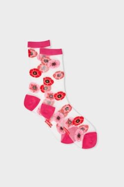 Chaussettes transparentes &agrave; motifs fleurs Coucou Suzette;${refinementColor}