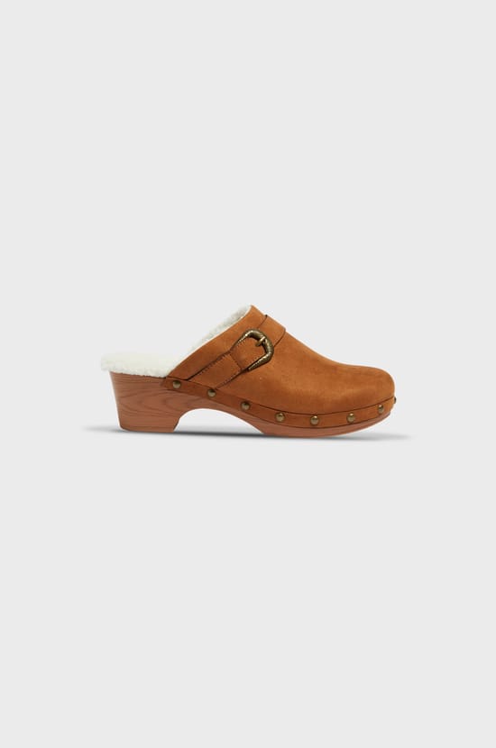 Velvet mules slippers with fleece lining;${refinementColor}