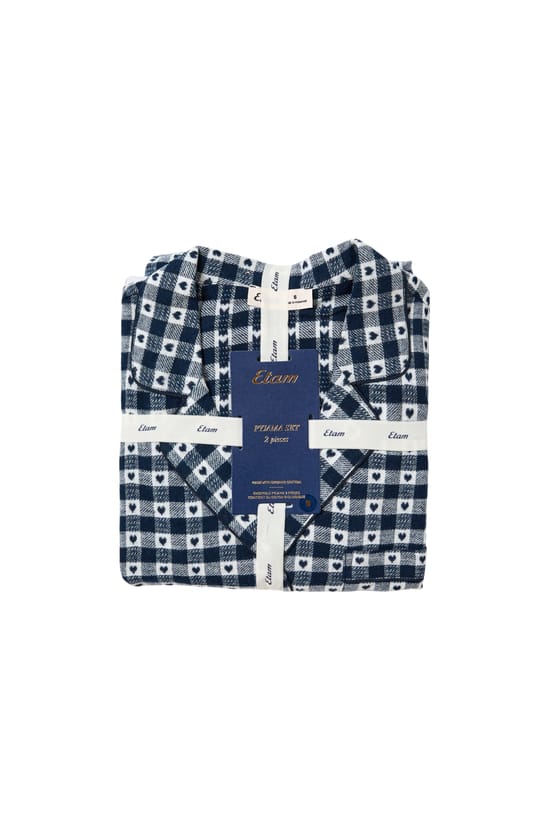 Ensemble de pyjama 2 pi&egrave;ces en coton &agrave; carreaux;${refinementColor}