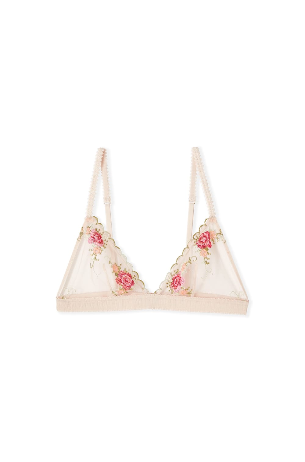 Soutien-gorge triangle en broderie;${refinementColor}