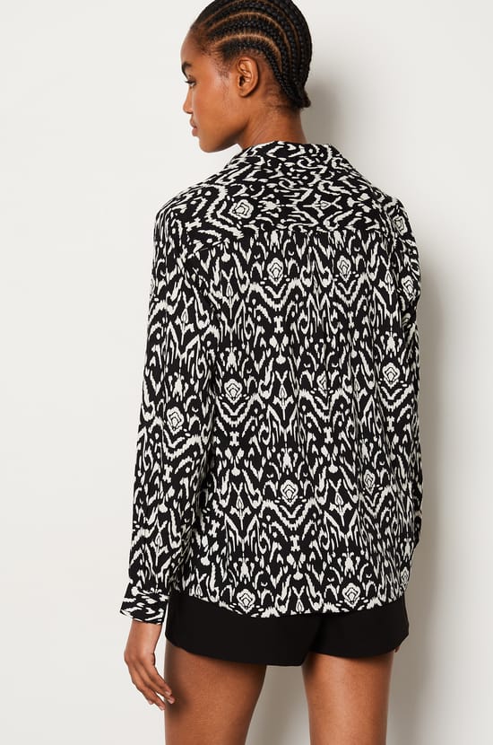 Printed Fluid Shirt;${refinementColor}