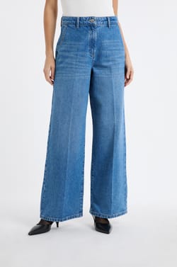 Jean large en coton;${refinementColor}