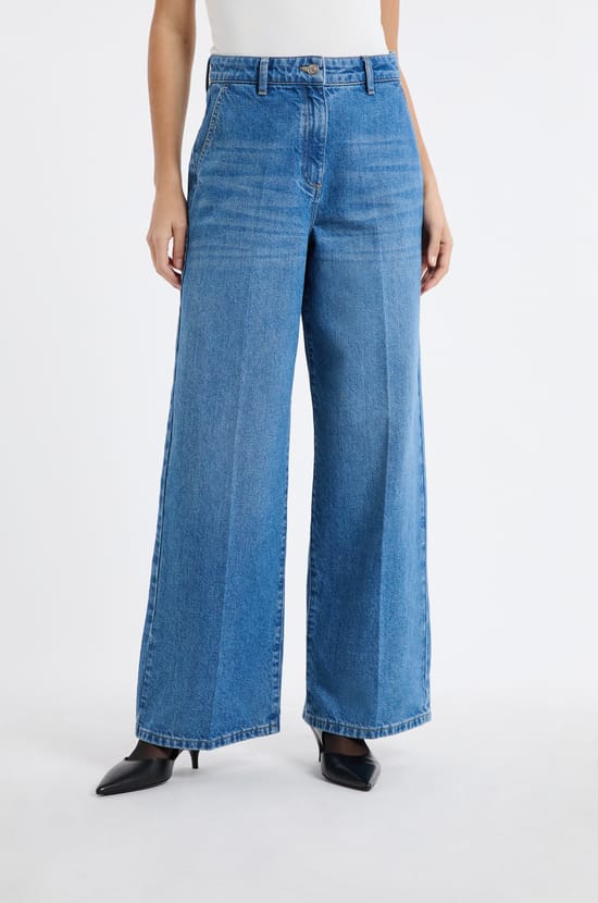 Jean large en coton;${refinementColor}