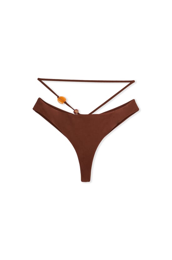 Bas de maillot satin&eacute; avec perles - Etam x H&ocirc;tel Mahfouf;${refinementColor}
