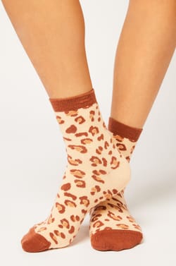 Chaussettes motifs l&eacute;opard;${refinementColor}