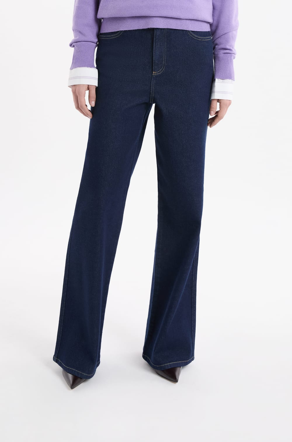 Straight-Leg Cotton Jeans;${refinementColor}