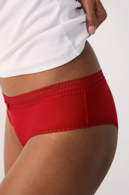 Microfibre Boyshort with Lace Details;${refinementColor}
