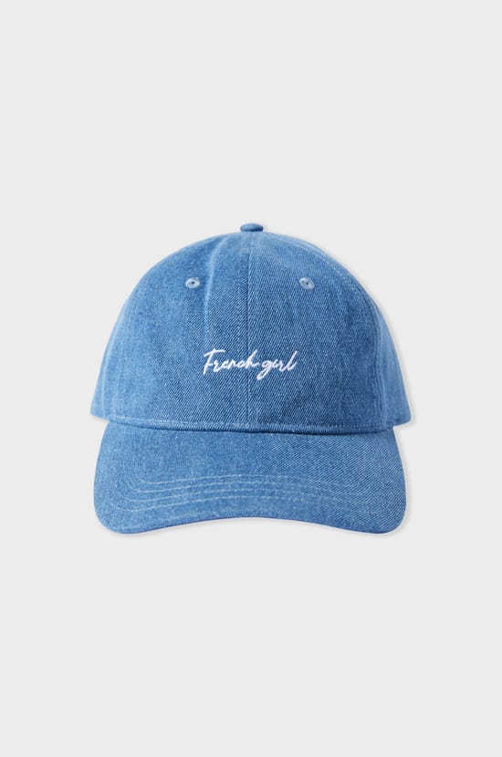 Cotton denim cap "French girl;${refinementColor}