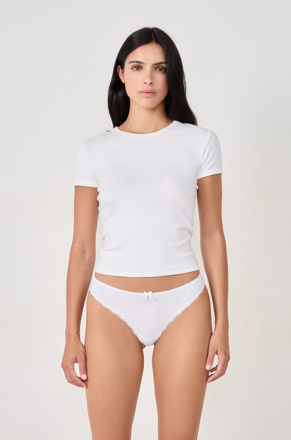 Tanga en coton brodé;${refinementColor}